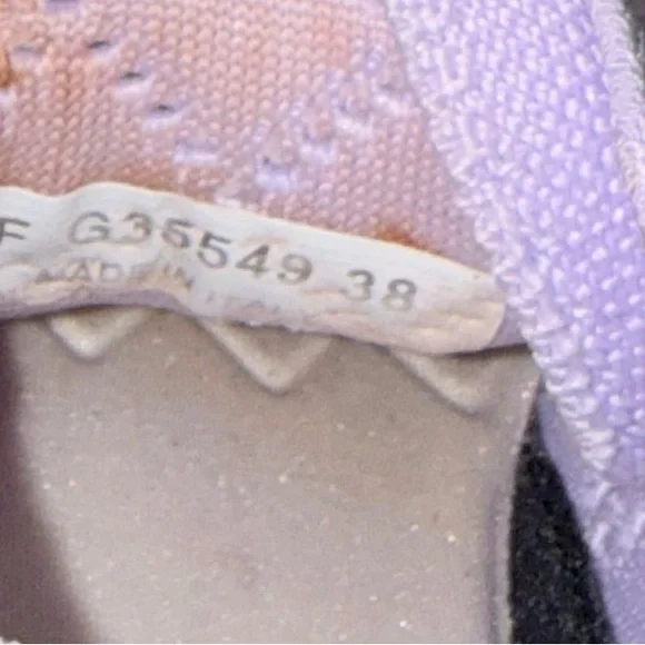 Lavender Knit Slip-On Sneakers with Green Heel Accent CHANEL - Picture 5 of 5